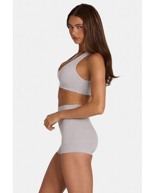 BO+TEE Gray Soft Active Low-Impact Sports Bra