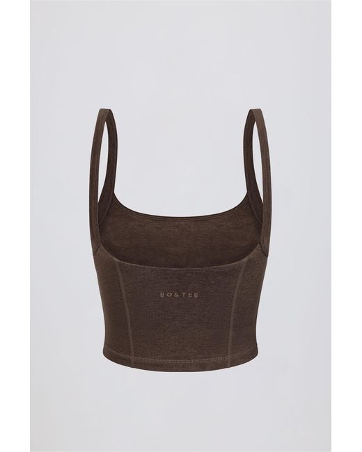 BO+TEE Brown Cropped Tank Top