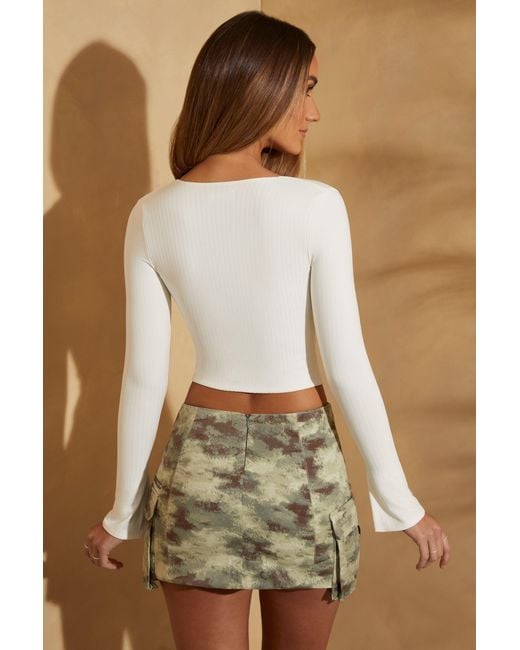 Oh Polly Multicolor A-Line Cargo Mini Skirt