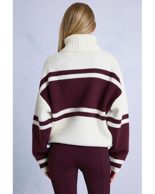 BO+TEE Red Knit Turtleneck Oversized Jumper