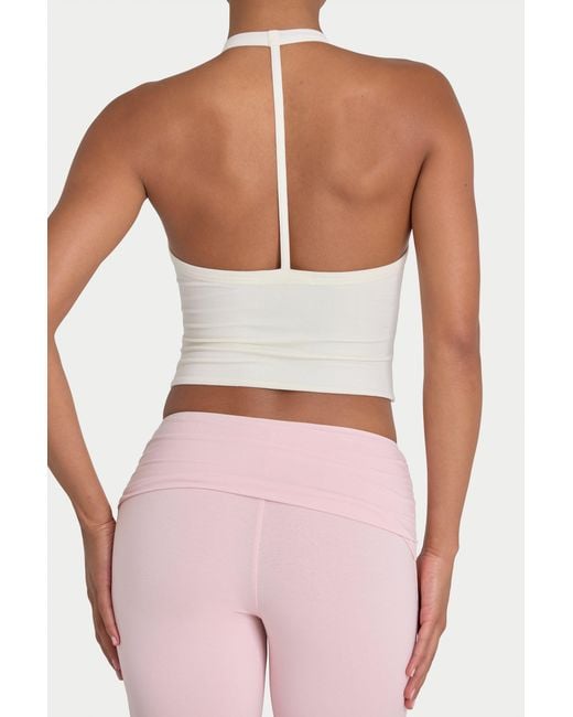 BO+TEE White Buttercloud Crop Tank Top
