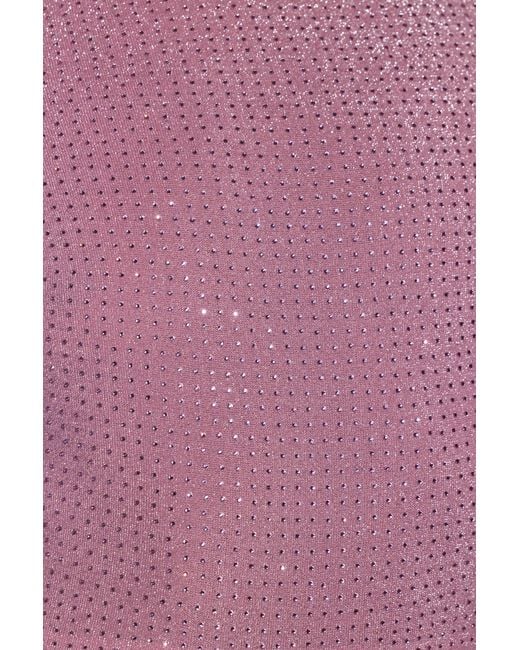 Oh Polly Pink Embellished Long Sleeve Evening Gown