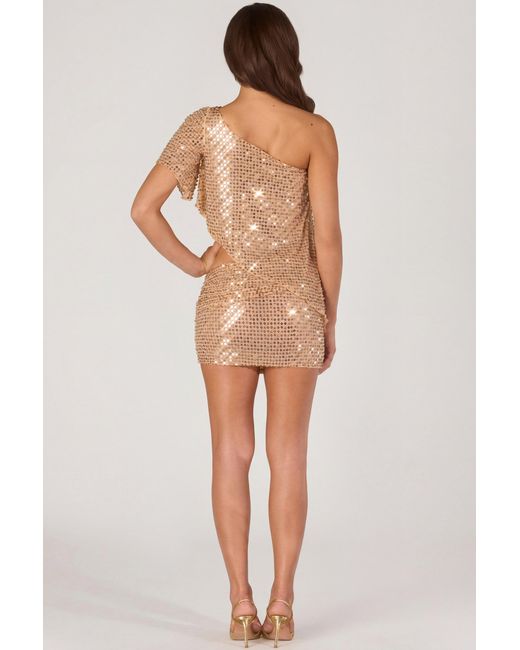 Oh Polly Metallic Embellished Micro Mini Skirt