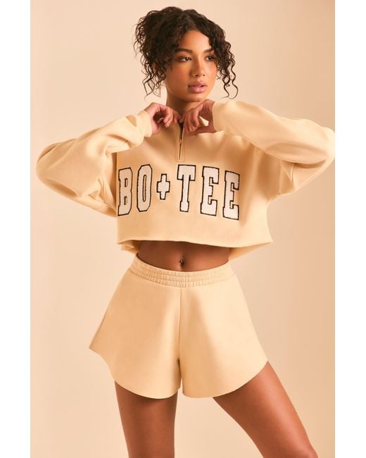 BO+TEE Natural Flippy Sweat Shorts