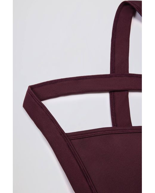BO+TEE Red Super Sculpt Seamless Crossback Sports Bra