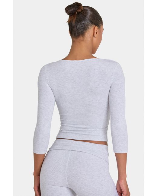 BO+TEE Gray Buttercloud Top