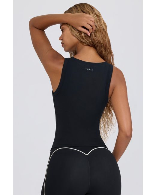 BO+TEE Blue Soft Active V-Neck Tank Top