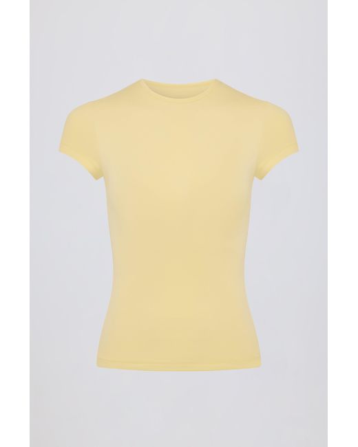 BO+TEE Yellow Cut-Out Longline T-Shirt