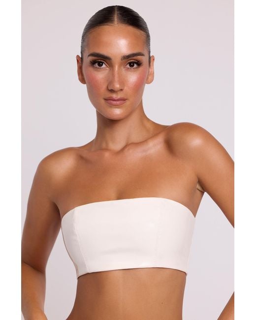 Oh Polly White Vinyl Bandeau Bralette
