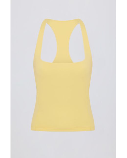 BO+TEE Yellow Soft Active Racerback Tank Top