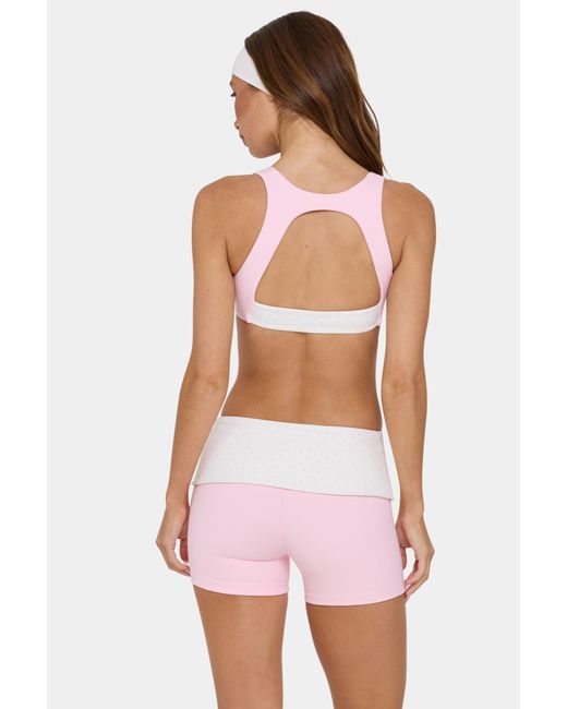 BO+TEE Pink Soft Active Medium-Impact Sports Bra