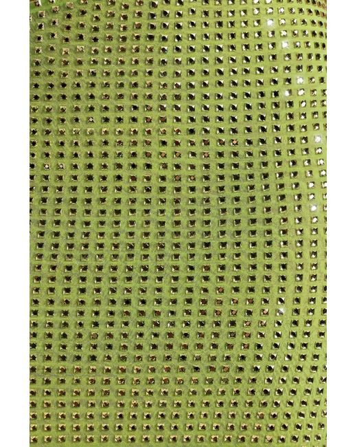 Oh Polly Green Embellished Cut-Out Bandeau Maxi Dress