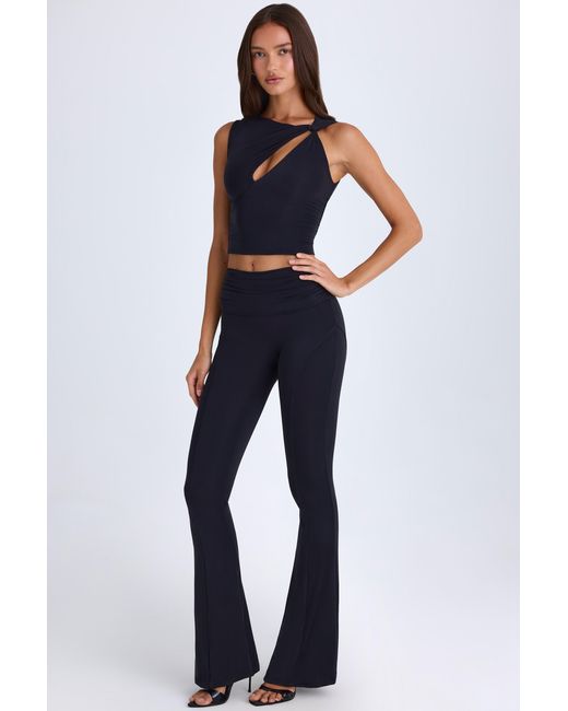 Oh Polly Black Twisted Cut-Out Tank Top