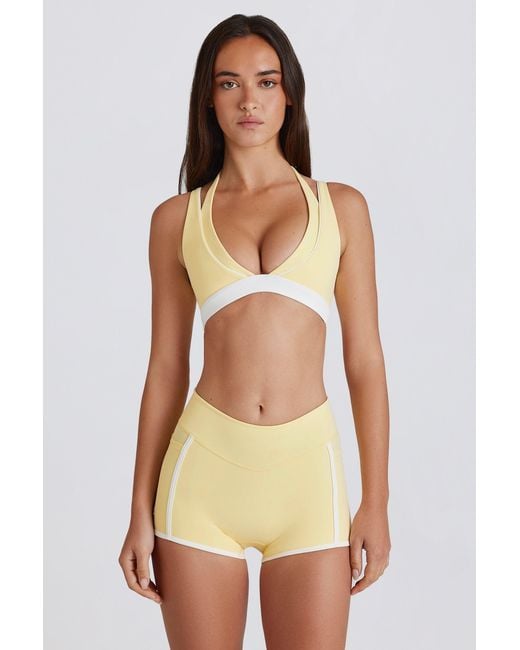 BO+TEE Yellow Soft Active Contrast Mini Shorts