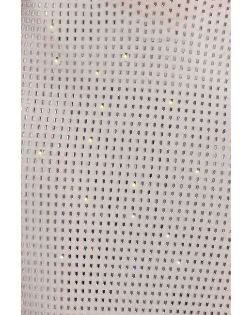 Oh Polly White Embellished V-Waist Thigh-Split Maxi Skirt