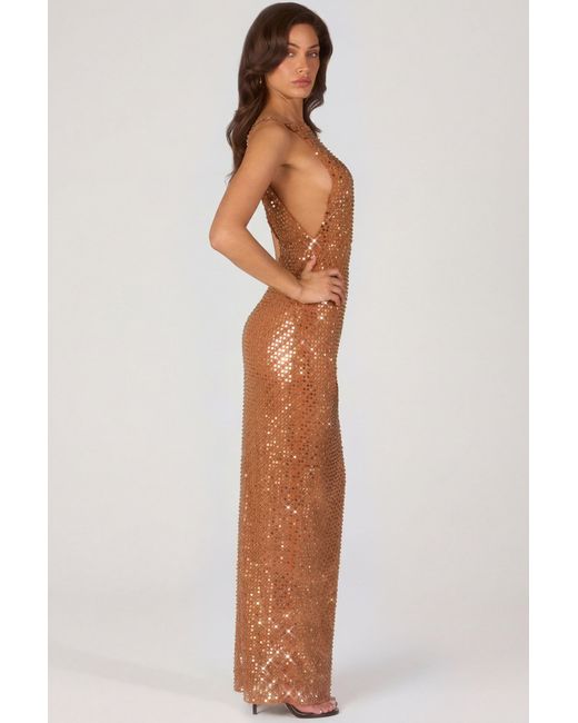 Oh Polly Multicolor Embellished Maxi Dress