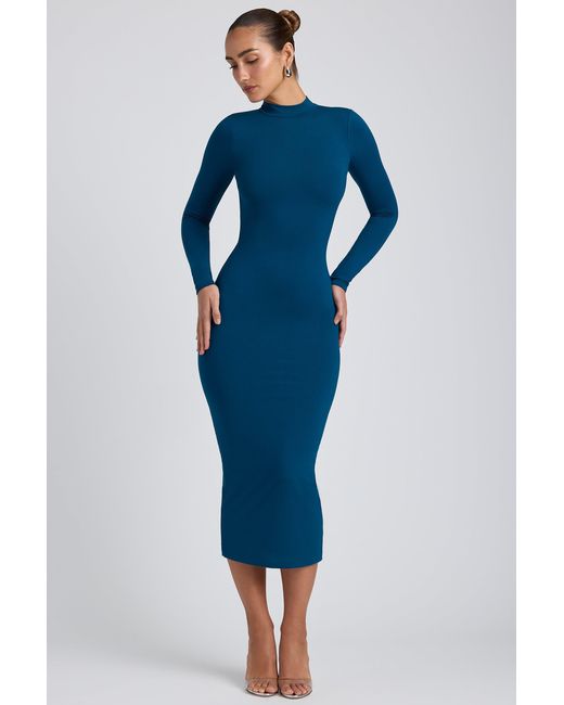 Oh Polly Blue Modal Cross-Back Midaxi Dress