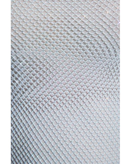 Oh Polly Blue Embellished Asymmetric Ultra Mini Dress