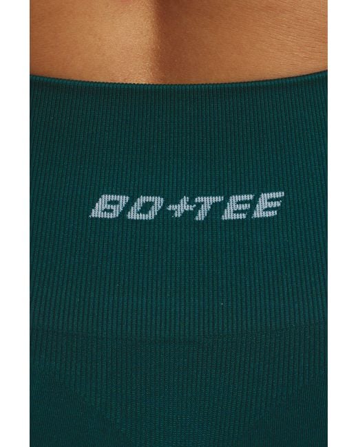 BO+TEE Green High Waist Define Luxe Mini Shorts