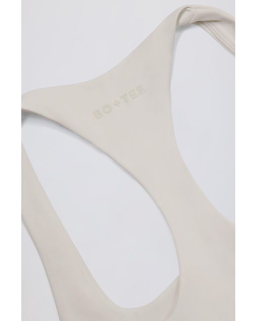 BO+TEE White Soft Active Racerback Tank Top