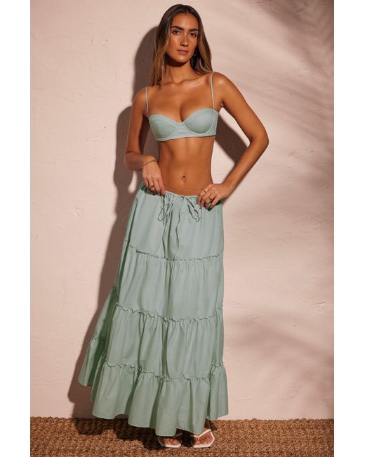 Oh Polly Green Lace Up Back Cropped Corset