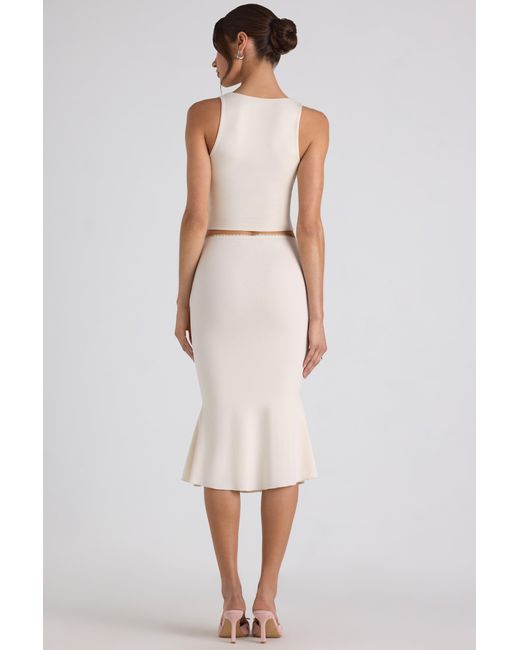Oh Polly White Modal Bow-Detail Crop Top
