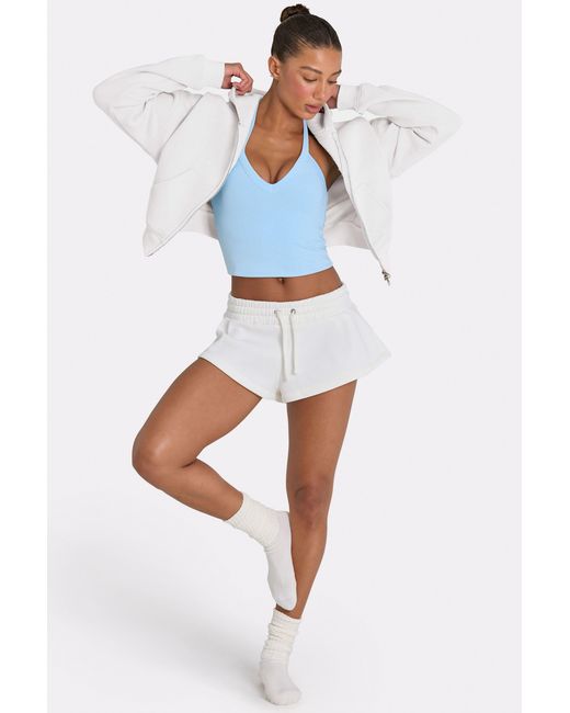 BO+TEE White Mid-Rise Mini Shorts