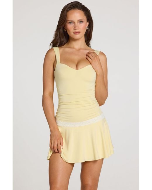 Oh Polly Yellow Modal Mini Dress