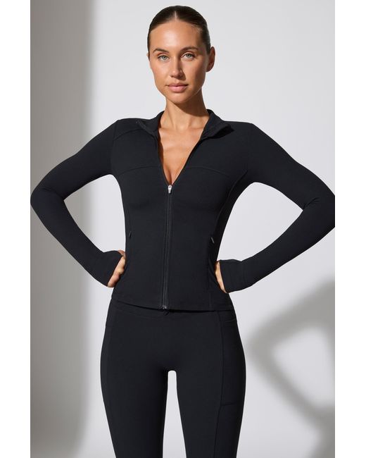 BO+TEE Black Long Sleeve Zip Up Jacket