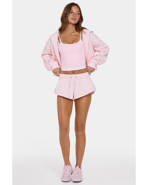 BO+TEE Pink Mid-Rise Mini Shorts