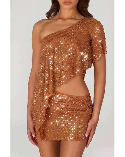 Oh Polly Multicolor Embellished Micro Mini Skirt