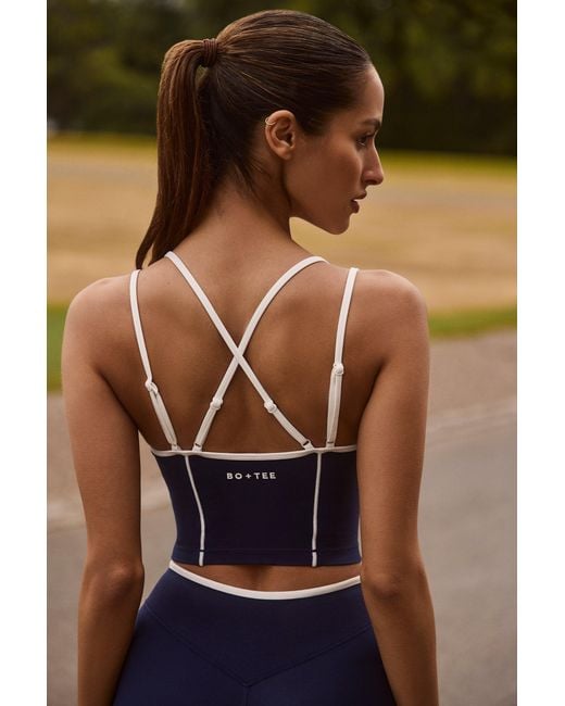 BO+TEE Blue Soft Active Layered Tank Top