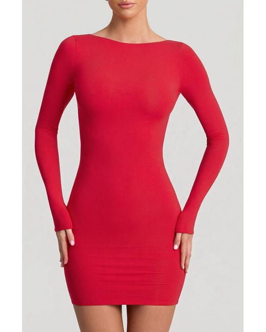 Oh Polly Red Open-Back Bodycon Mini Dress