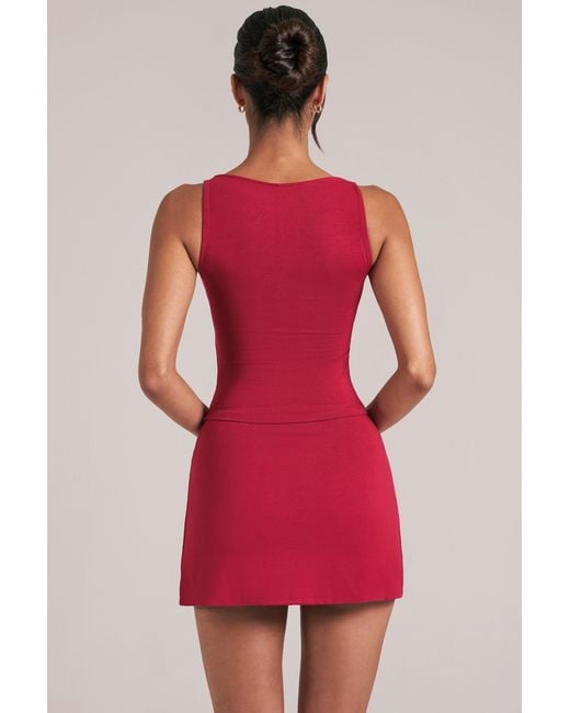 Oh Polly Red Square-Neck Top