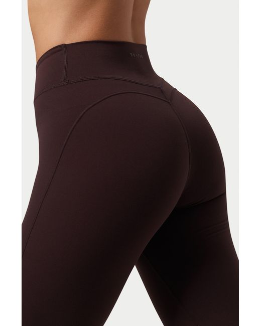 BO+TEE Brown Soft Active Ruched Flared Trousers