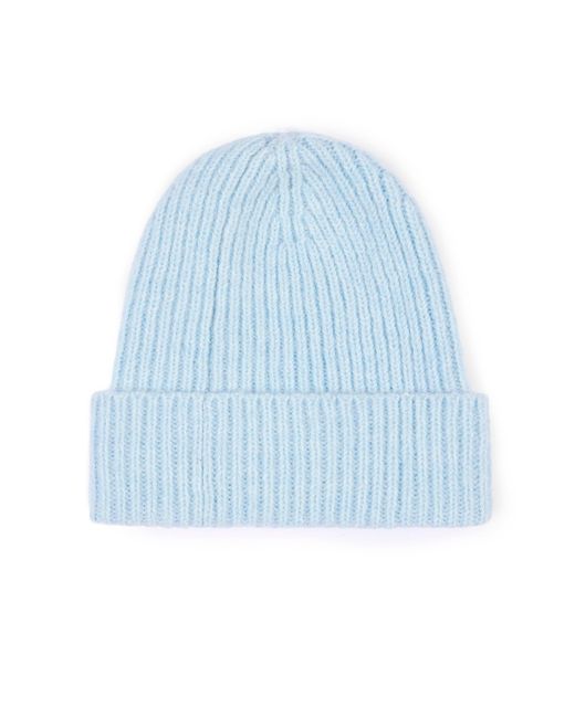 BO+TEE Blue Ribbed Knit Beanie Hat