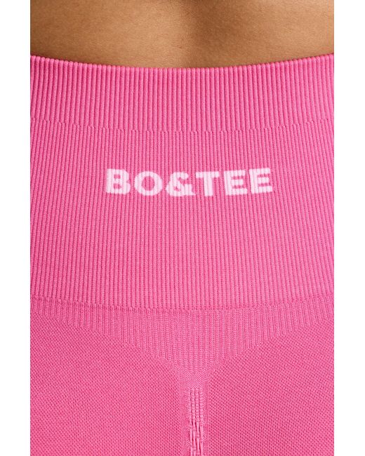 BO+TEE Pink Define Luxe High-Waist Mini Shorts