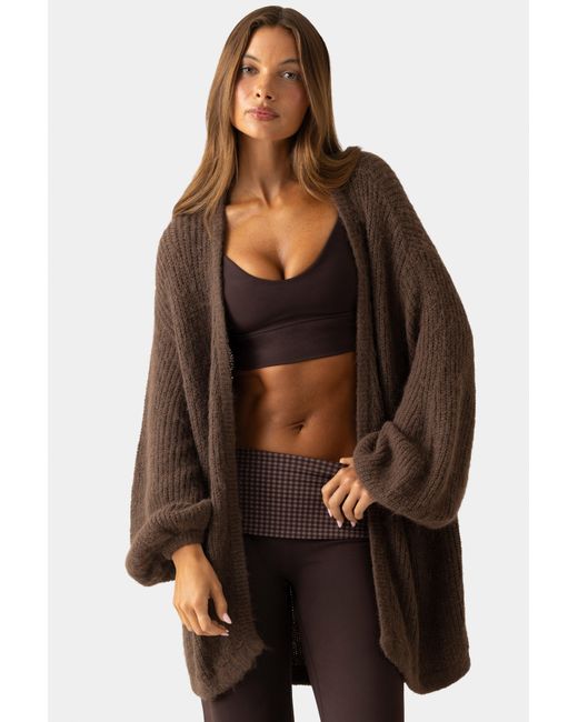 BO+TEE Brown Soft Knit Cardigan
