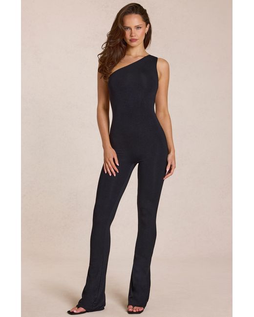 Oh Polly Black Modal One-Shoulder Jumpsuit