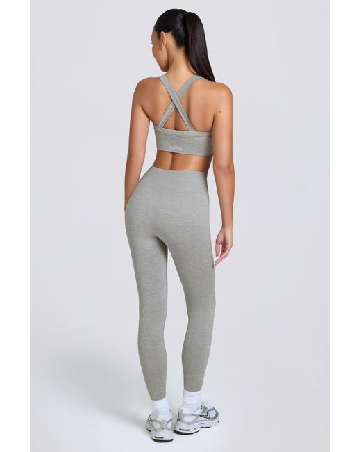 BO+TEE Gray Super Sculpt Seamless High-Waist Leggings
