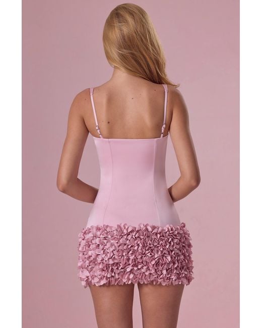 Oh Polly Pink Satin Mini Dress