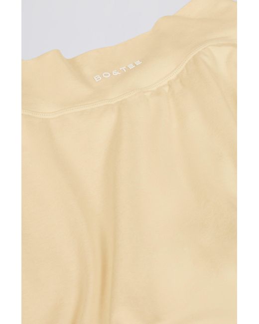 BO+TEE Yellow Brushed Jersey Crossover Mini Skort