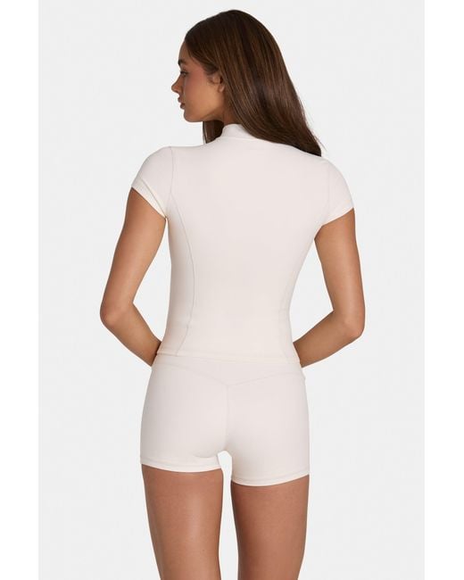 BO+TEE White Soft Active Zip-Up Top