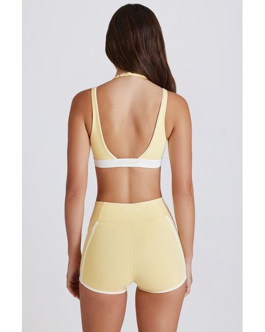 BO+TEE Yellow Soft Active Contrast Mini Shorts