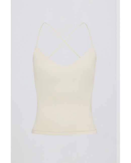 BO+TEE White Cross-Back Tank Top