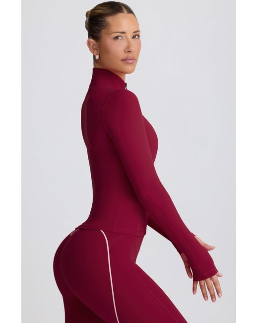 BO+TEE Red Soft Active Zip-Up Jacket