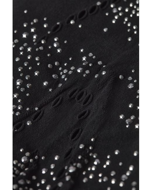 Oh Polly Black Embellished Mid-Rise Mini Skirt