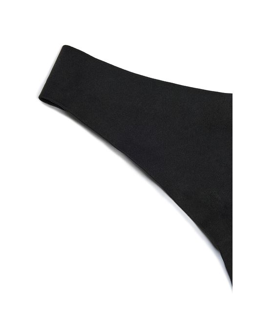 Oh Polly Black Seamless Knit Thong