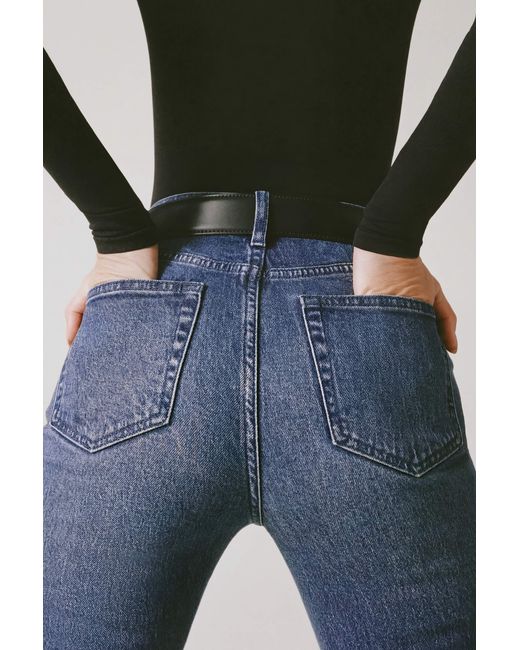 Oh Polly Blue High-Rise Flared Jeans