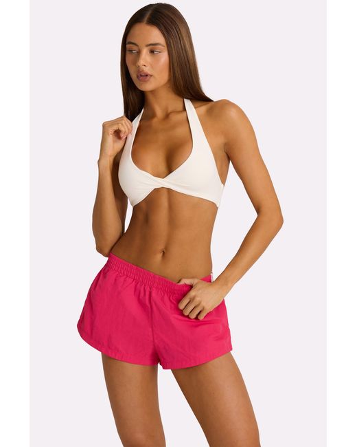 BO+TEE Pink Woven Track Shorts